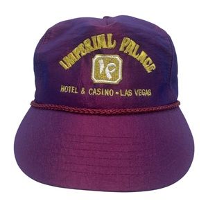 Vintage Imperial Palace Hotel & Casino Las Vegas Nevada Satin Snapback Cap Hat